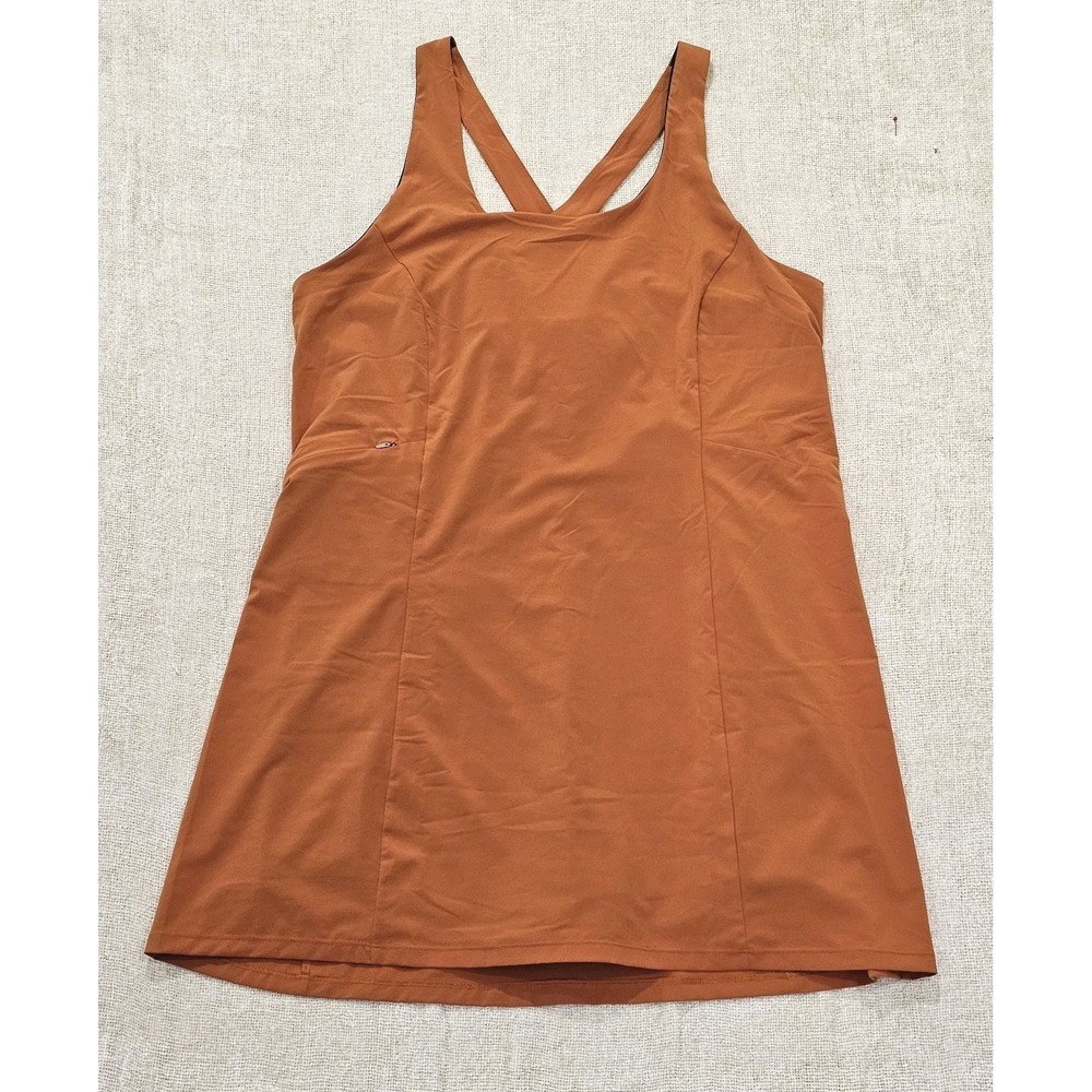 REI Burnt Orange Sleeveless A-Line Dress